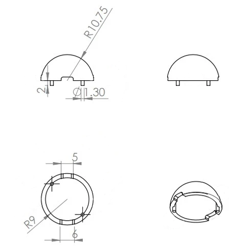 Strobon Polycarbonate Lens Drawing