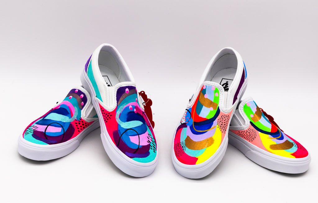 Kids Custom painted Vans Shoes – Suze Ford Studios