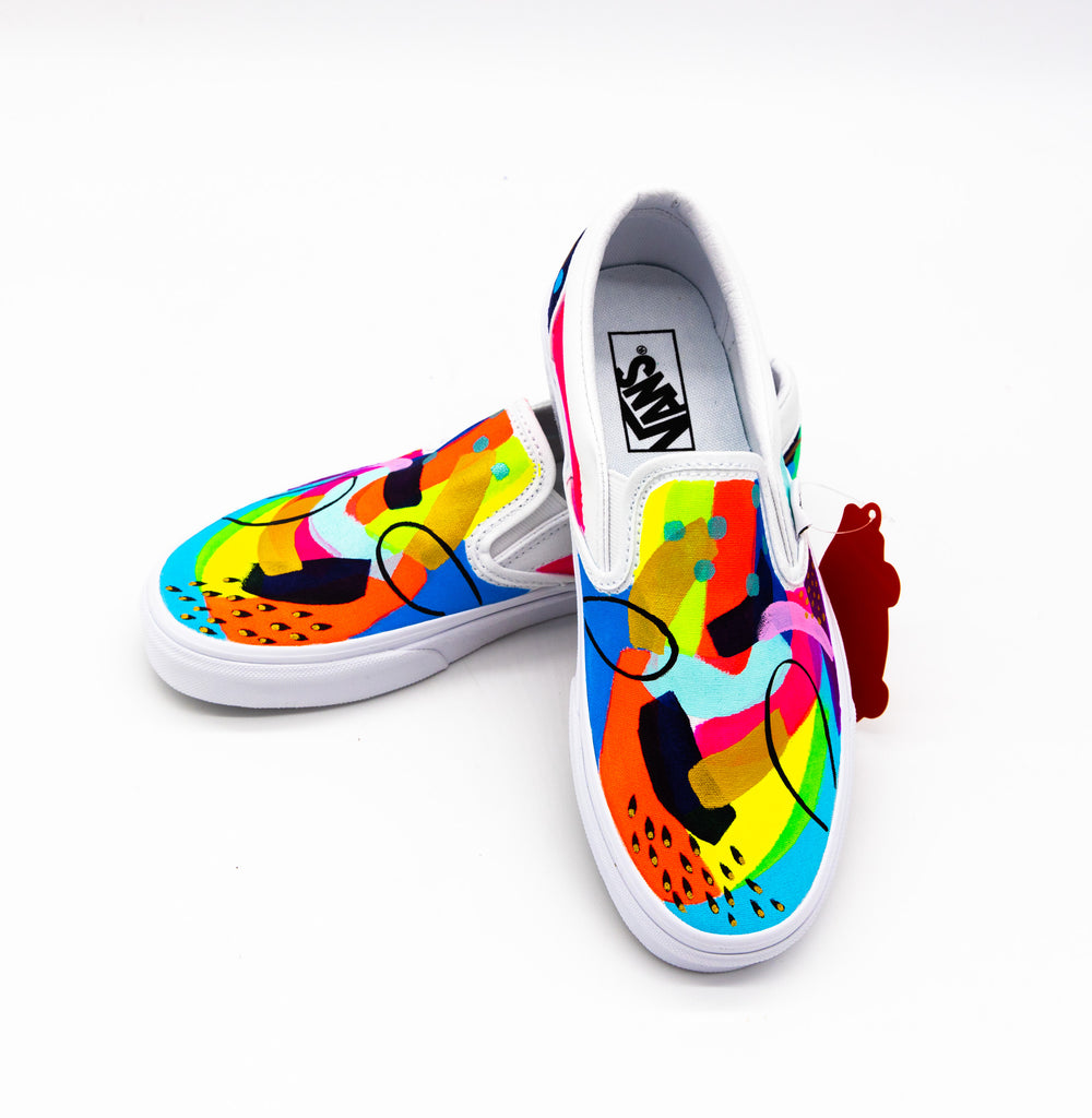 Womens One of a Kind Hand Painted Vans shoes – Suze Ford Studios