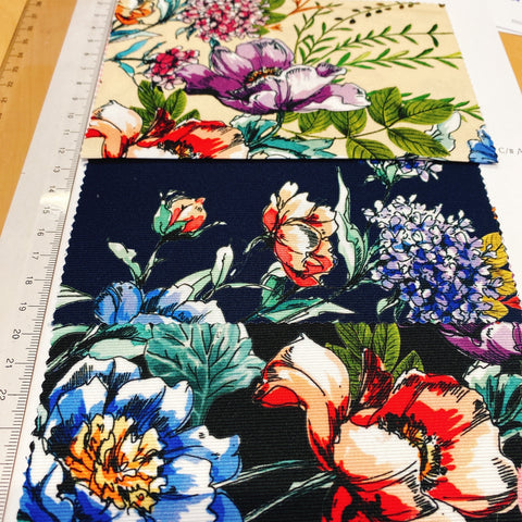 大きめの花柄生地は夏限定　Large floral fabric is limited to summer