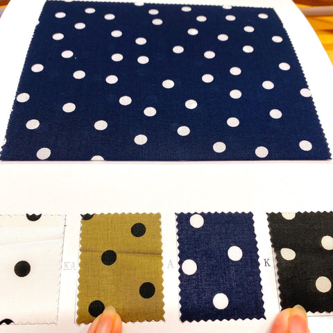 水玉生地の紹介　Introduction of polka dot fabric