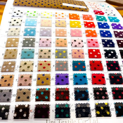 水玉生地の紹介　Introduction of polka dot fabric