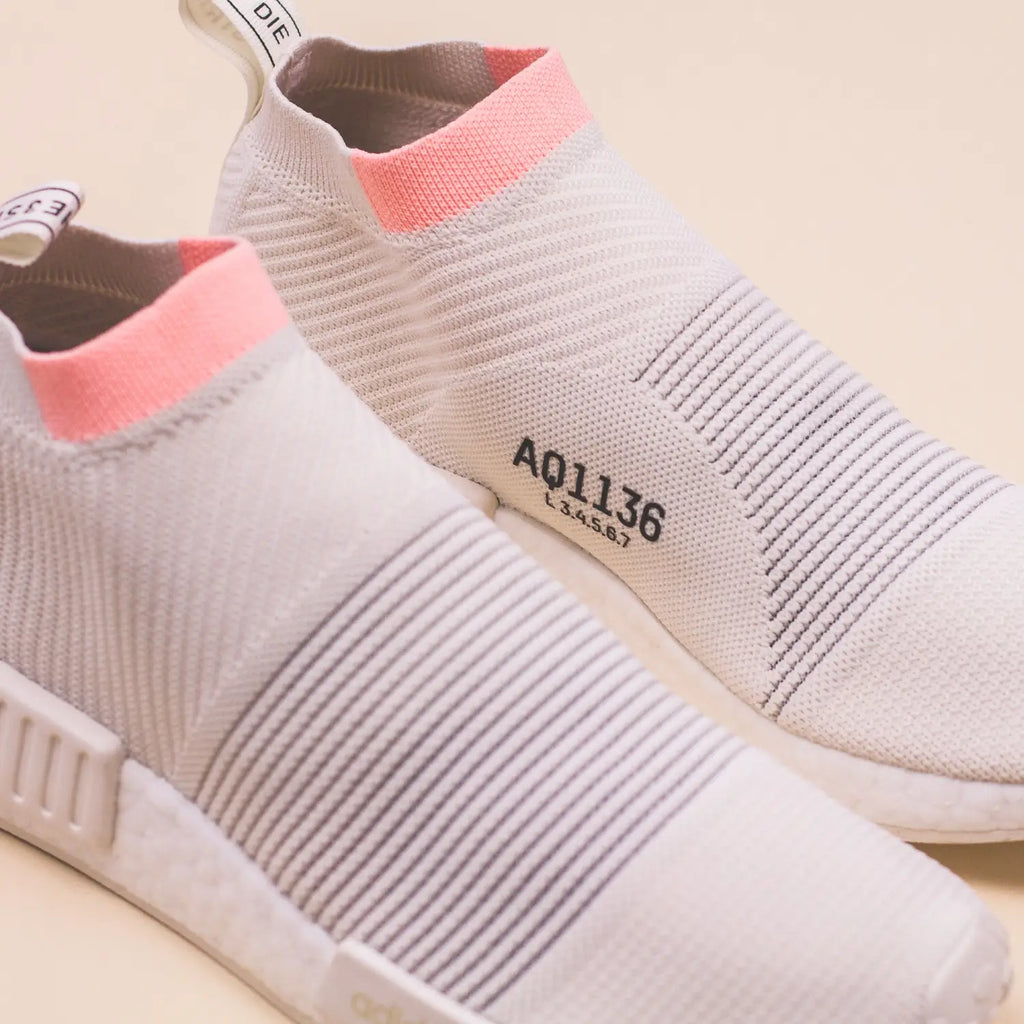 Adidas Originals NMD CS1 PK Primeknit W Women Boost White Clear Orange - (AQ1136)