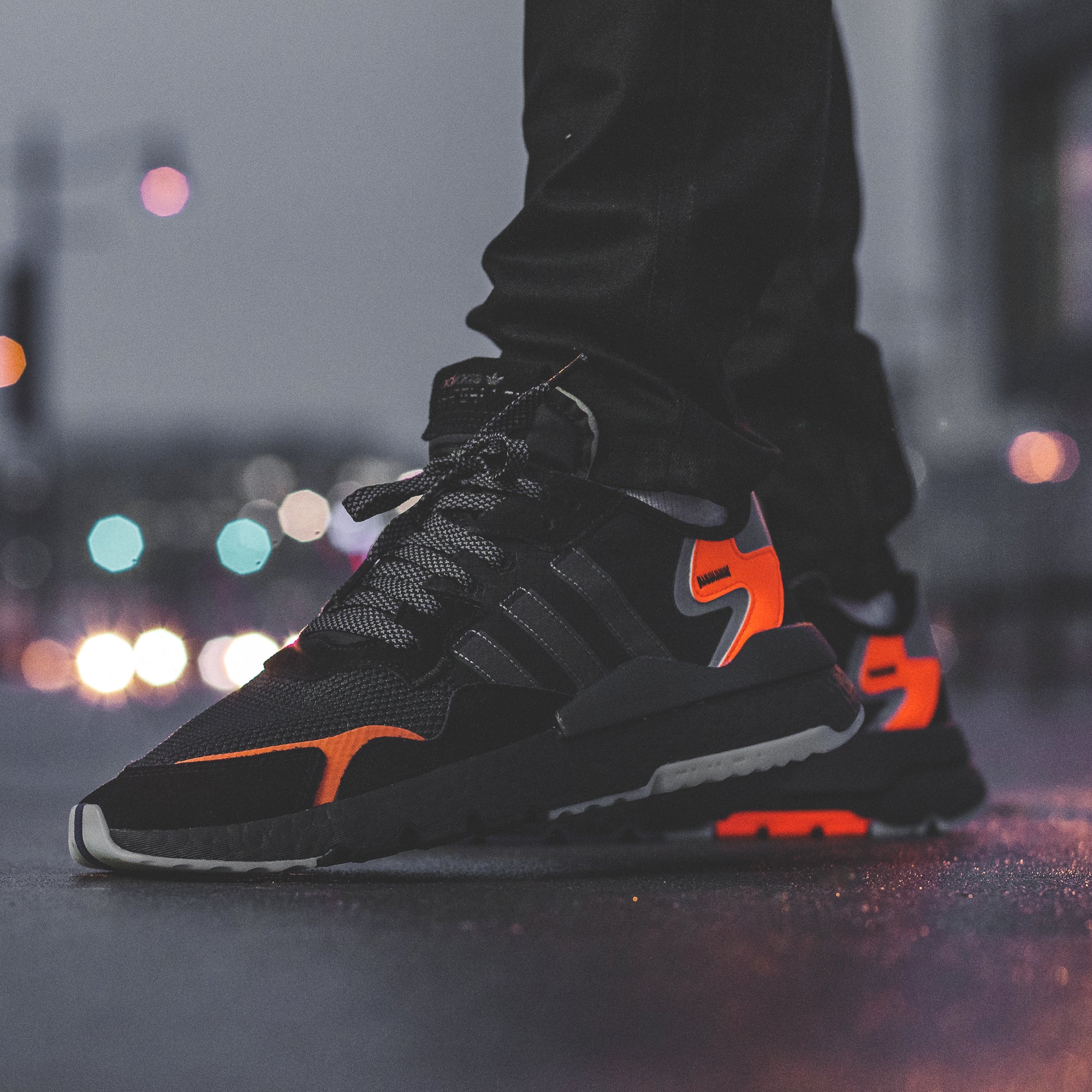 Adidas Originals Nite Jogger Boost In Core Black Carbon Active