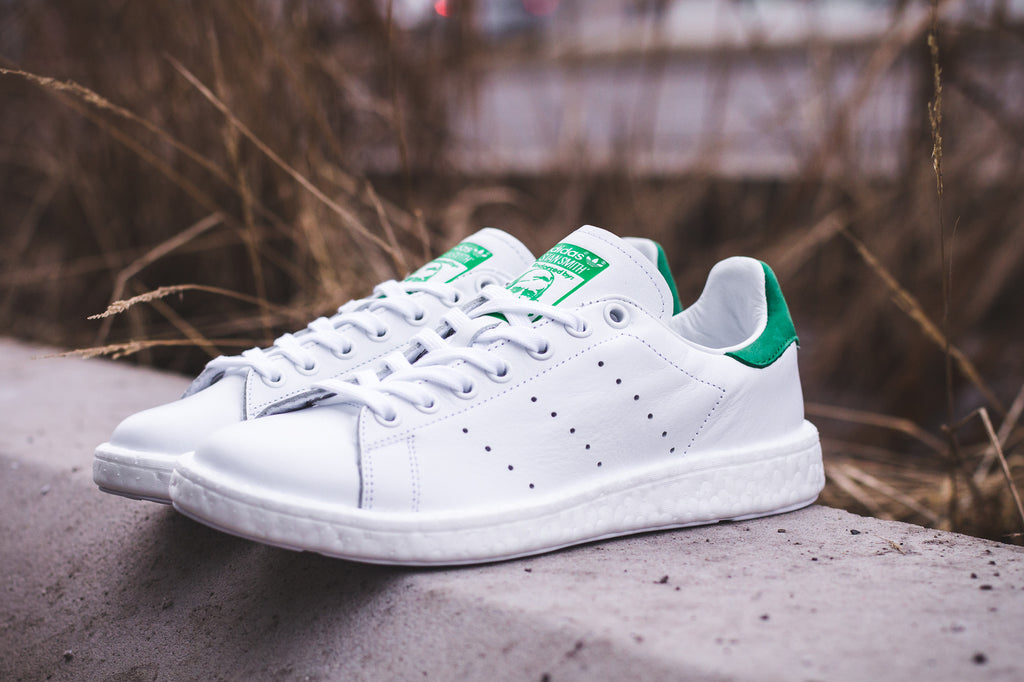 Adidas Originals Stan Smith BOOST in White/Green - BB0008 – Solestop.com