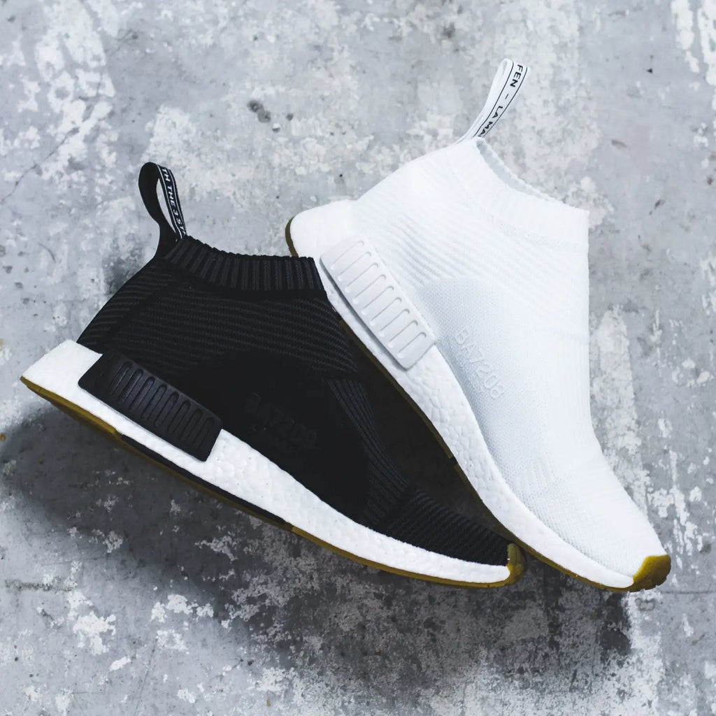 ADIDAS ORIGINALS NMD CS1 PRIMEKNIT PK GUM PACK - BLACK (BA7209) & WHITE (BA7208)