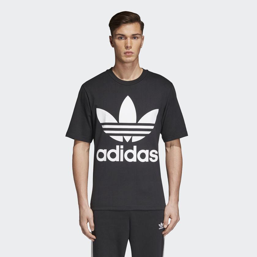 Solestop.com - Adidas Originals Oversized Tee Trefoil Black White ...