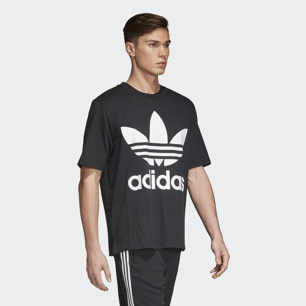 Solestop.com - Adidas Originals Oversized Tee Trefoil Black White ...
