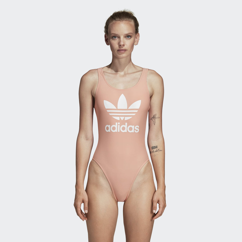 HotelomegaShops - Adidas Originals Trefoil Swimsuit Women Pink DV2578 (Fast shipping) - adidas Trend Sneaker Damen im Sale