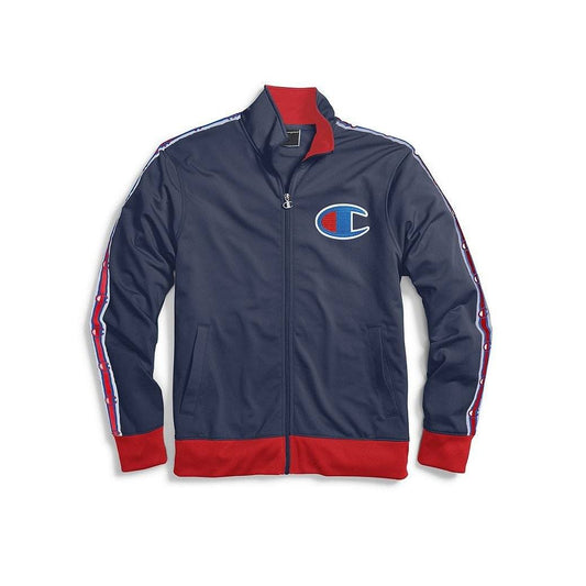 Champion Track Jacket Chain Stitch on Felt C Black Surf The Web