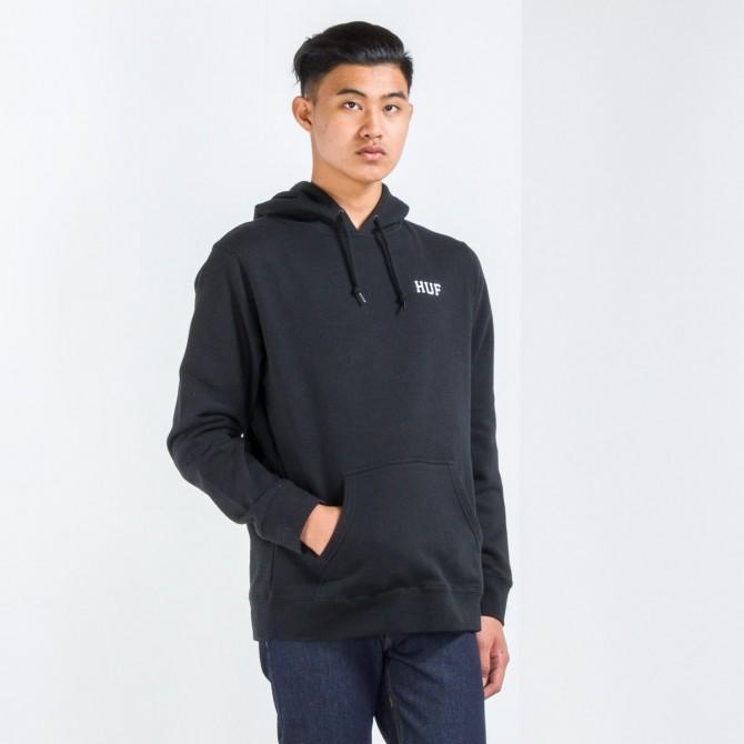 BLK (Fast shipping) - Huf Dystopia Classic H Pullover Hoodie Black Men  PF00229 - Prada Fitted Jackets - HotelomegaShops