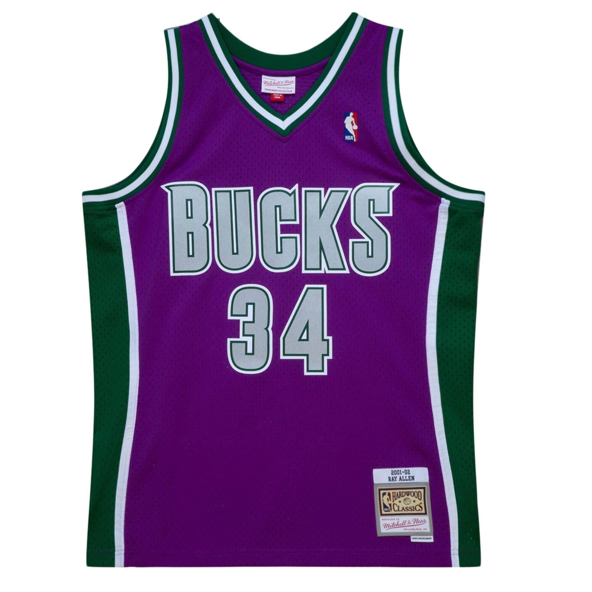 Mitchell & Ness Big Boys Ray Allen Milwaukee Bucks Hardwood Classic  Swingman Jersey