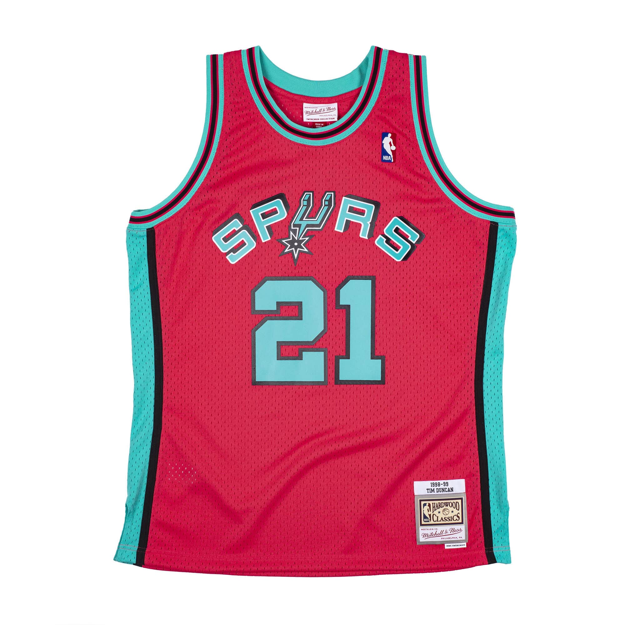 Tim Duncan 21 San Antonio Spurs Mitchell & Ness T-Shirt