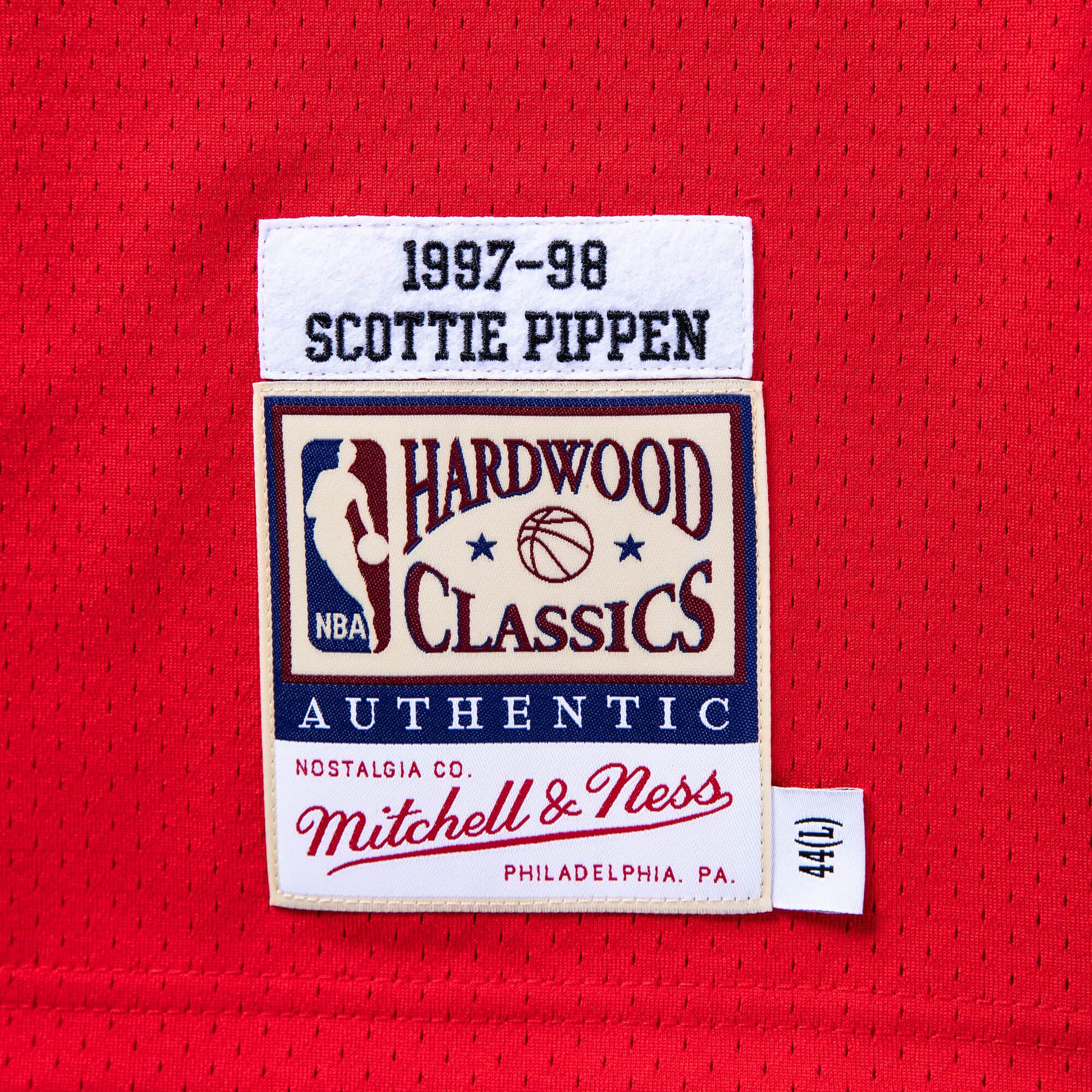 Camiseta Scottie Pippen Chicago Bulls Pin-Stripe Hardwood Classics