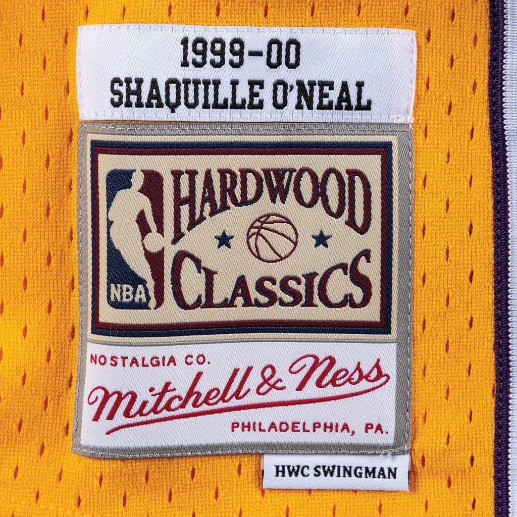 Mitchell & Ness Shaquille O'Neal Gold Los Angeles Lakers 2000 NBA Finals Hardwood Classics Authentic