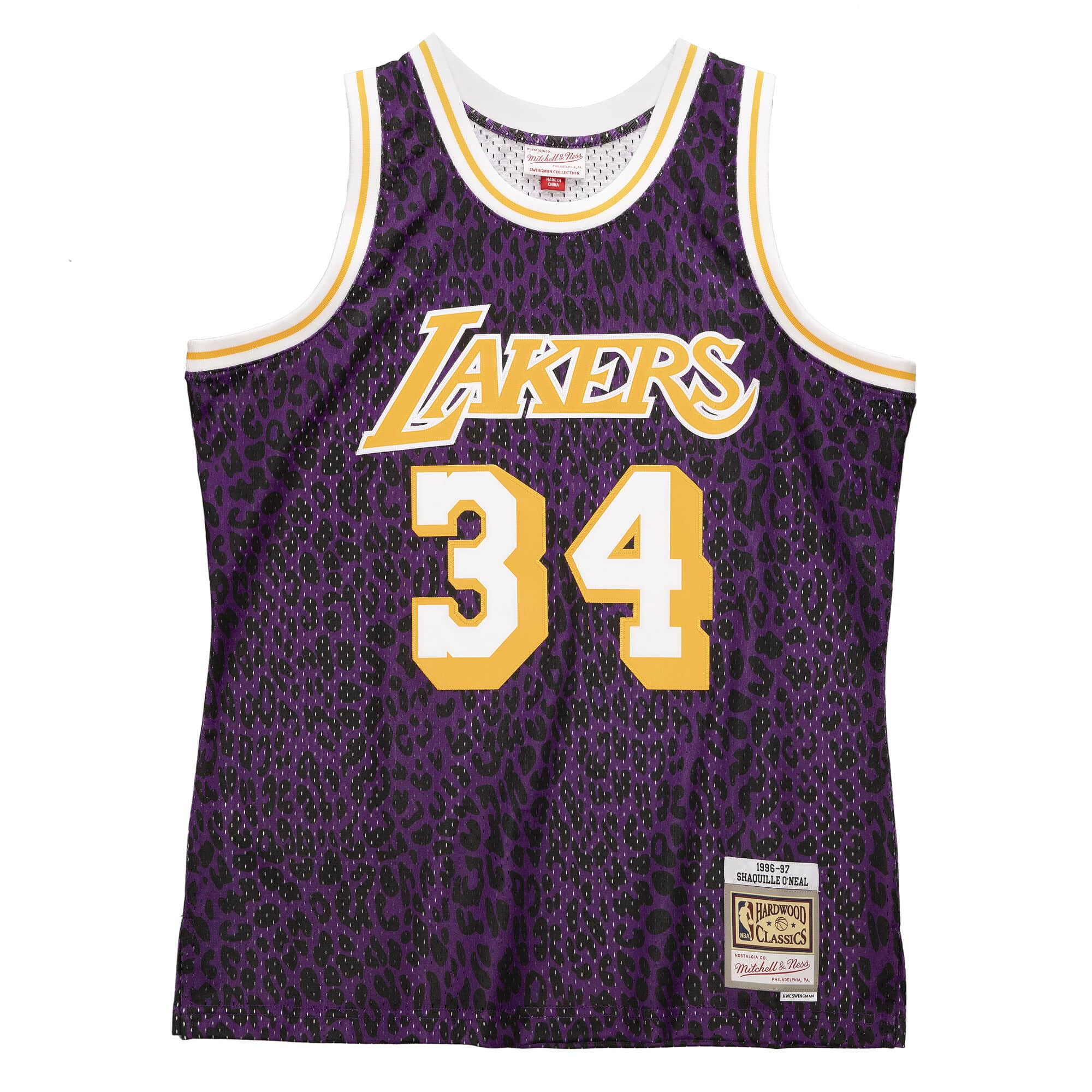 Mitchell & Ness NBA Tee Hardwood Classics Shaquille O'Neal Los Angeles  Lakers- Basketball Store