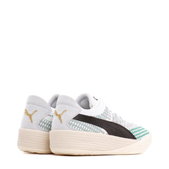 puma clyde white green