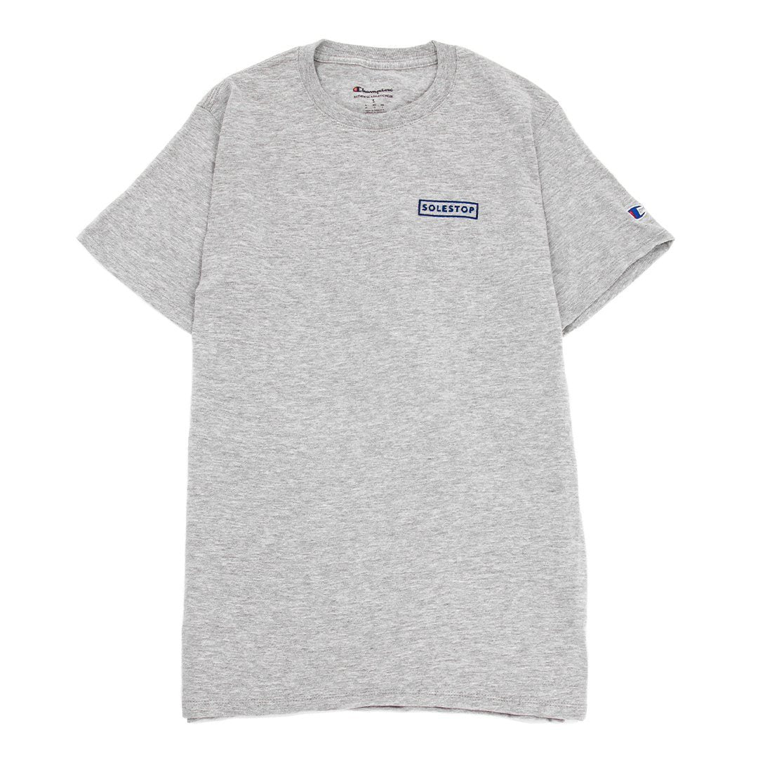 FaoswalimShops - x Champion Left Tee Grey Navy SSEMLOGO-GNV (Fast