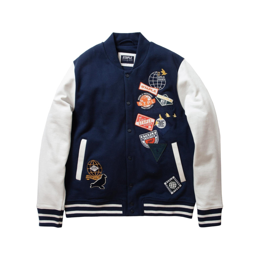 Dolce & Gabbana crochet-logo patch T-shirt - HotelomegaShops - NVY (Fast  shipping) - Staple Men Midtown Fleece Baseball Jacket Navy 2109O6633