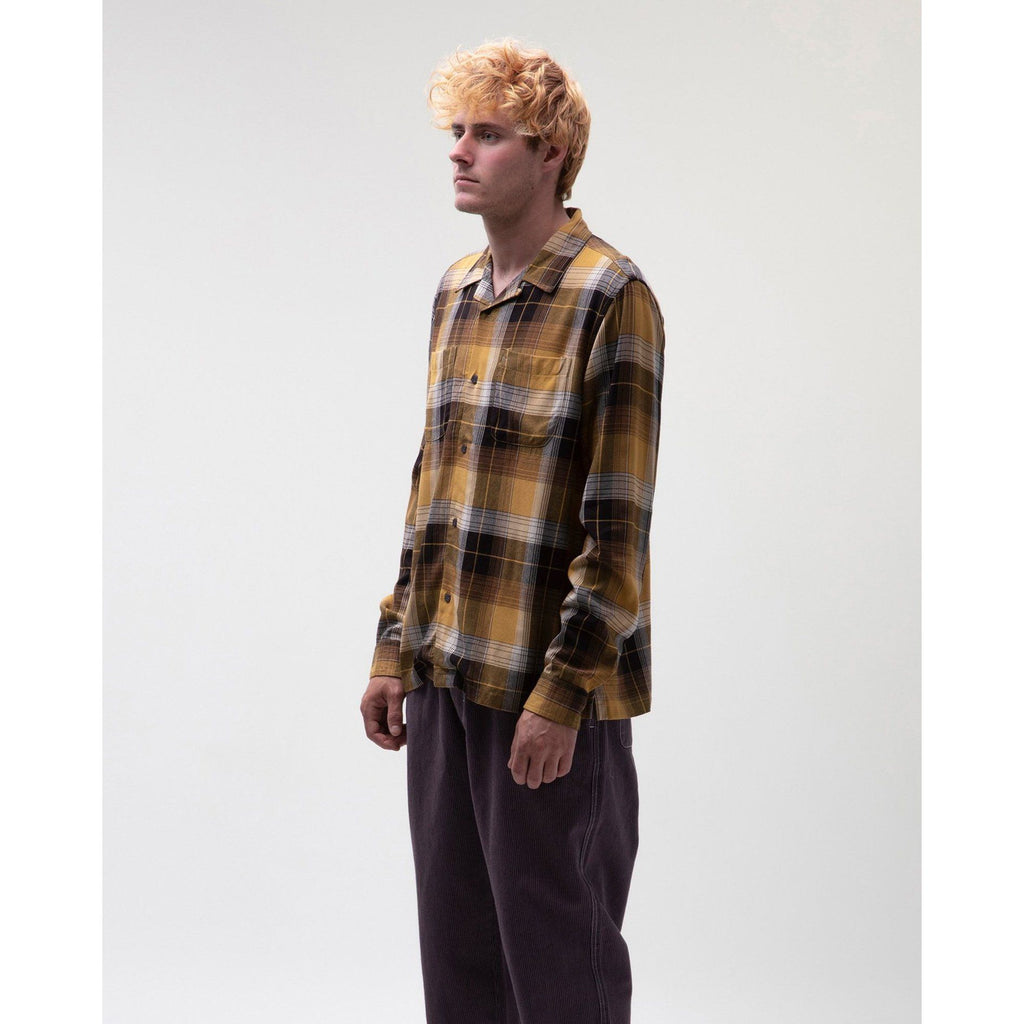 男女兼用 カジュアルウェア stussy rayon plaid shirt レーヨン