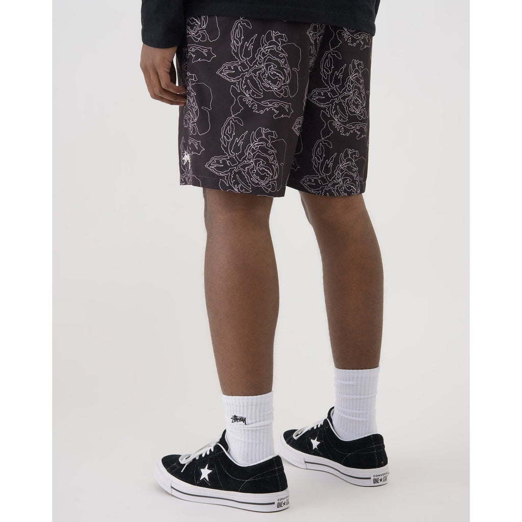 BLAC (Fast shipping) - Stussy Men Roses Water Short Black 113132