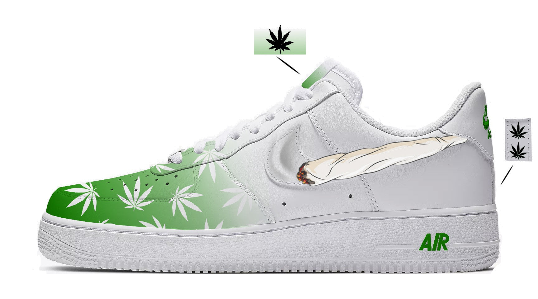 custom weed shoes