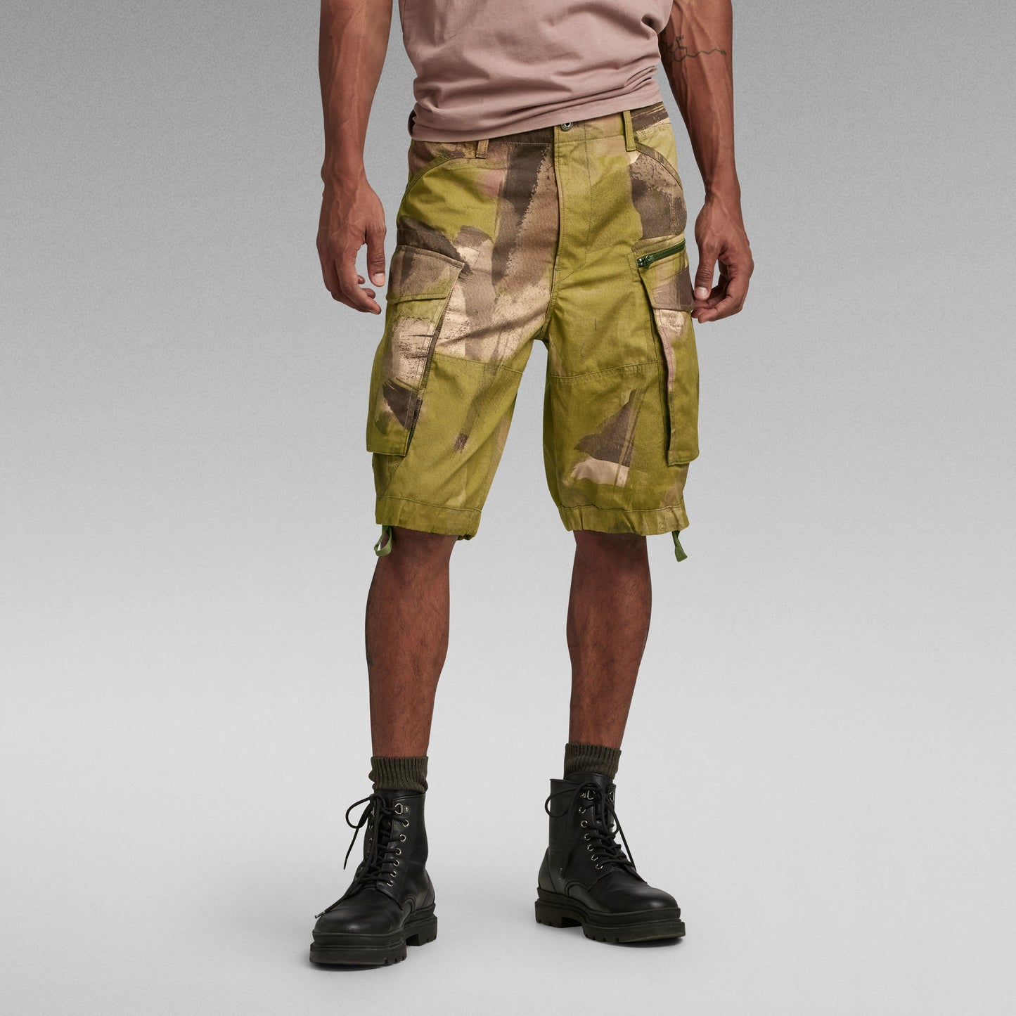 G-Star Rovic Zip Relaxed Shorts - Safari Watercolor Camo – Todays Man Store
