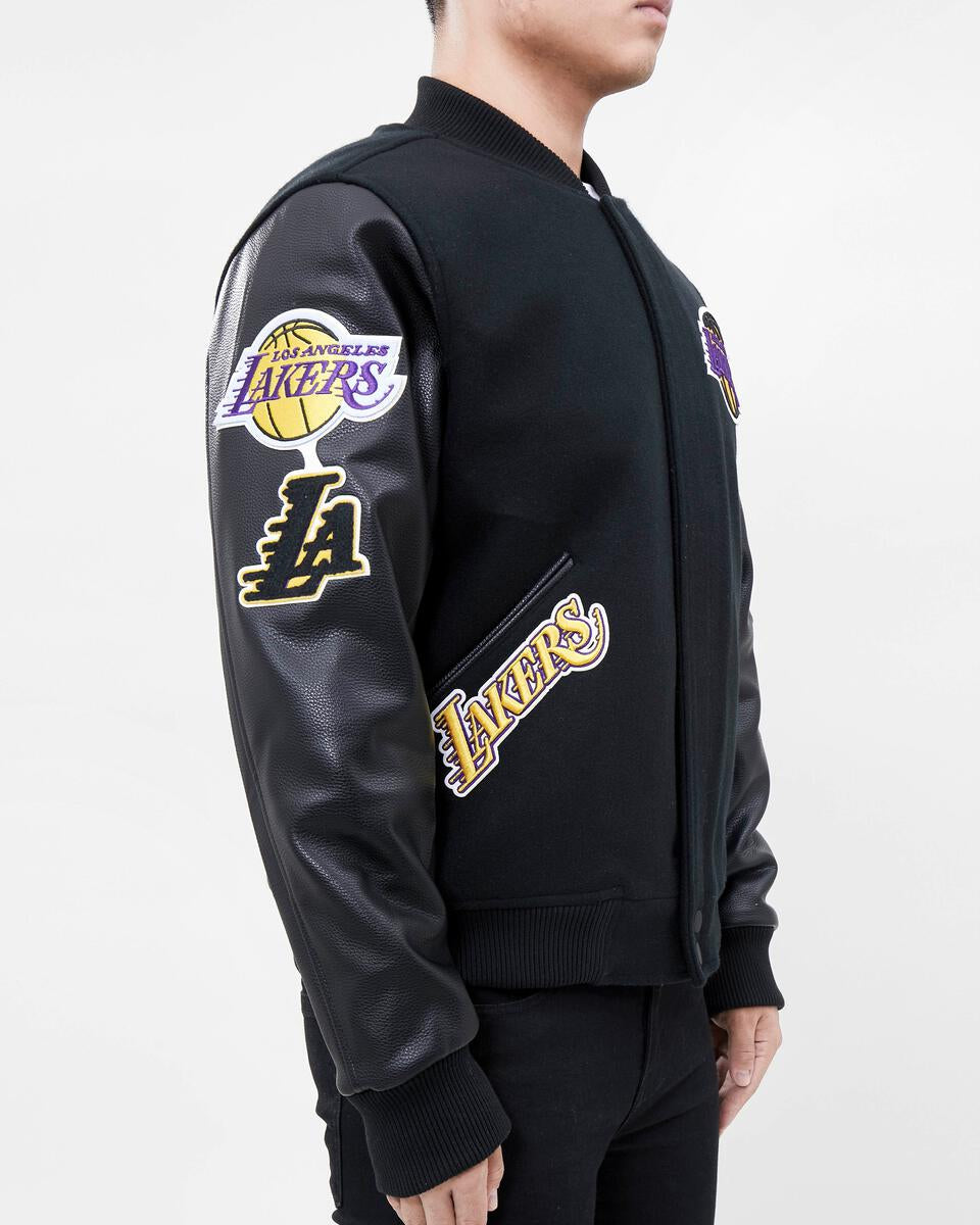 Pro Standard-Los Angeles Lakers Logo Varsity Jacket-Black – Todays Man ...