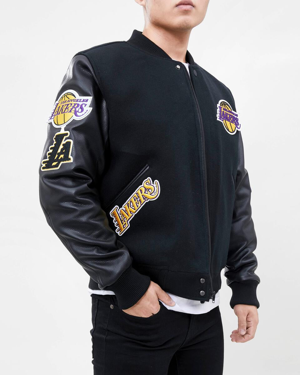 Pro Standard-Los Angeles Lakers Logo Varsity Jacket-Black – Todays Man ...