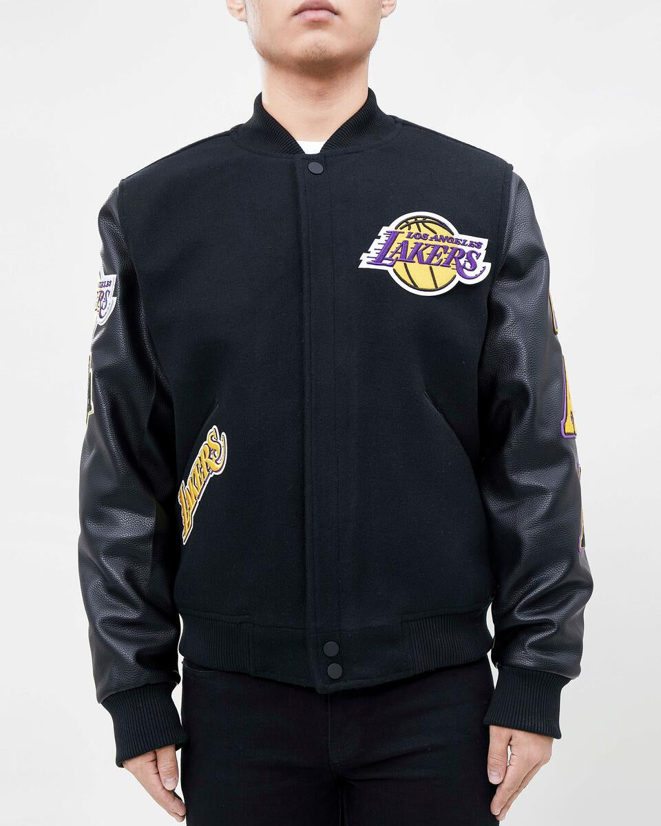 Pro Standard-Los Angeles Lakers Logo Varsity Jacket-Black – Todays Man ...