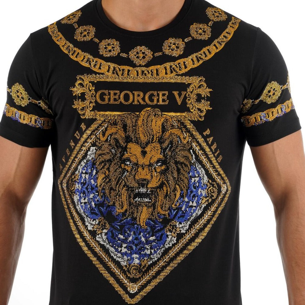 George V-GV Leo Tee Shirt-Black – Todays Man Store