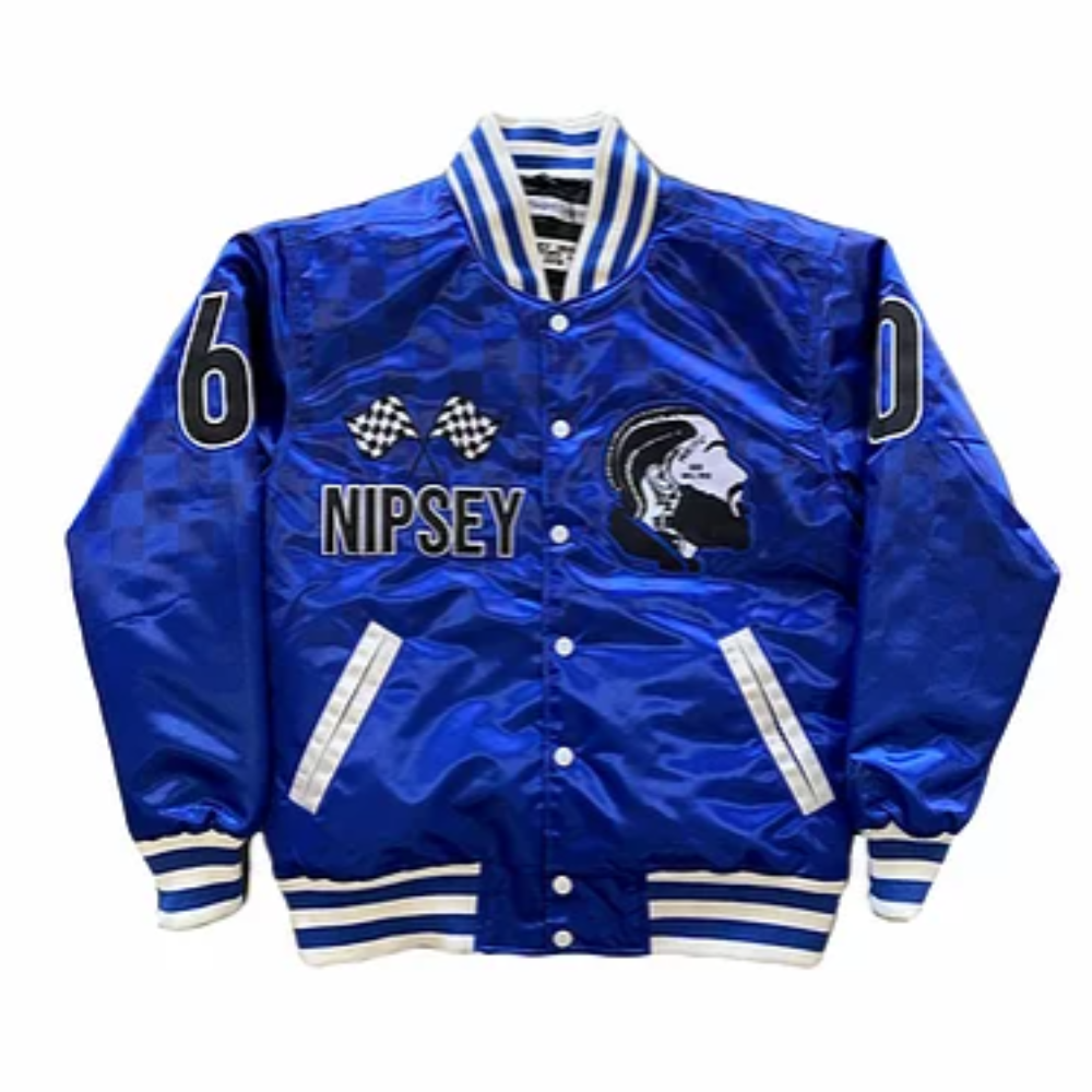 Nipsey The Boogie Varsity Jacket-Royal Blue – Todays Man Store