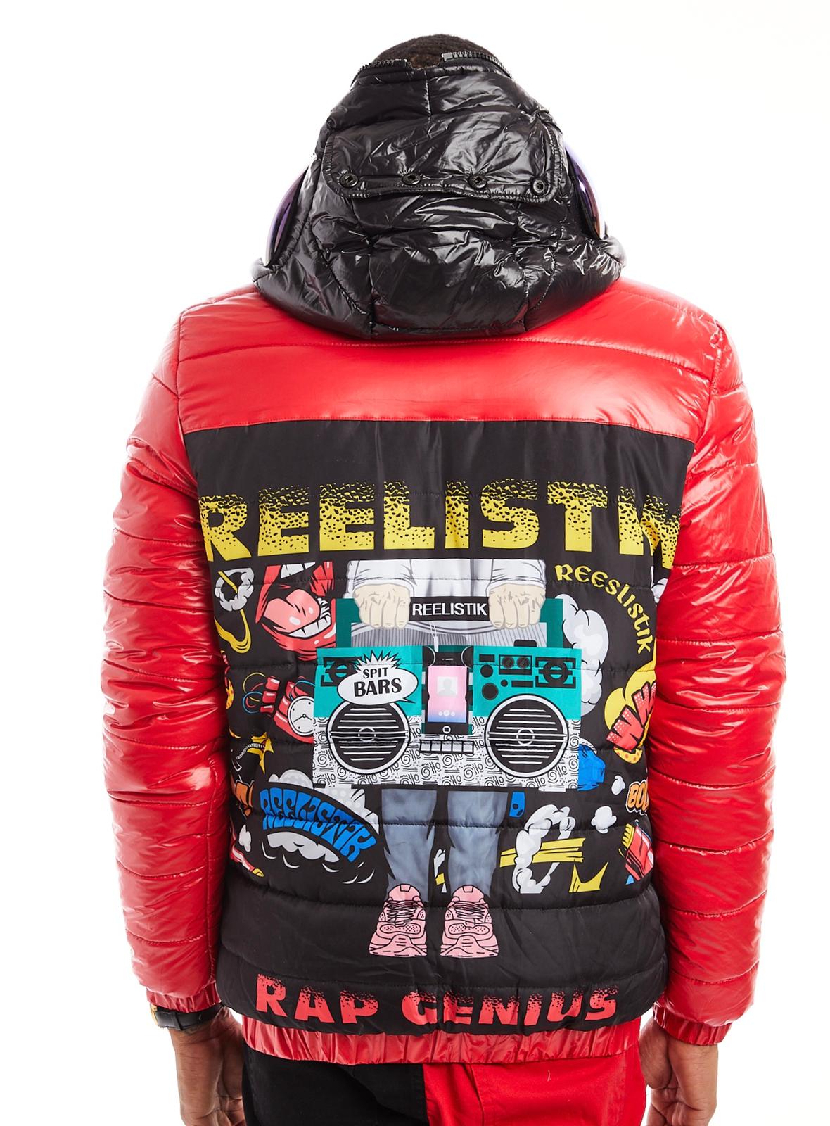 Reelistik-Rap Genius Puffer Jacket-Black/Red – Todays Man Store