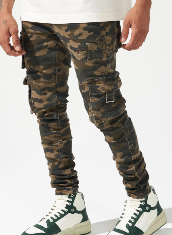 Restocked! Brutini Camo Stacked Jeans