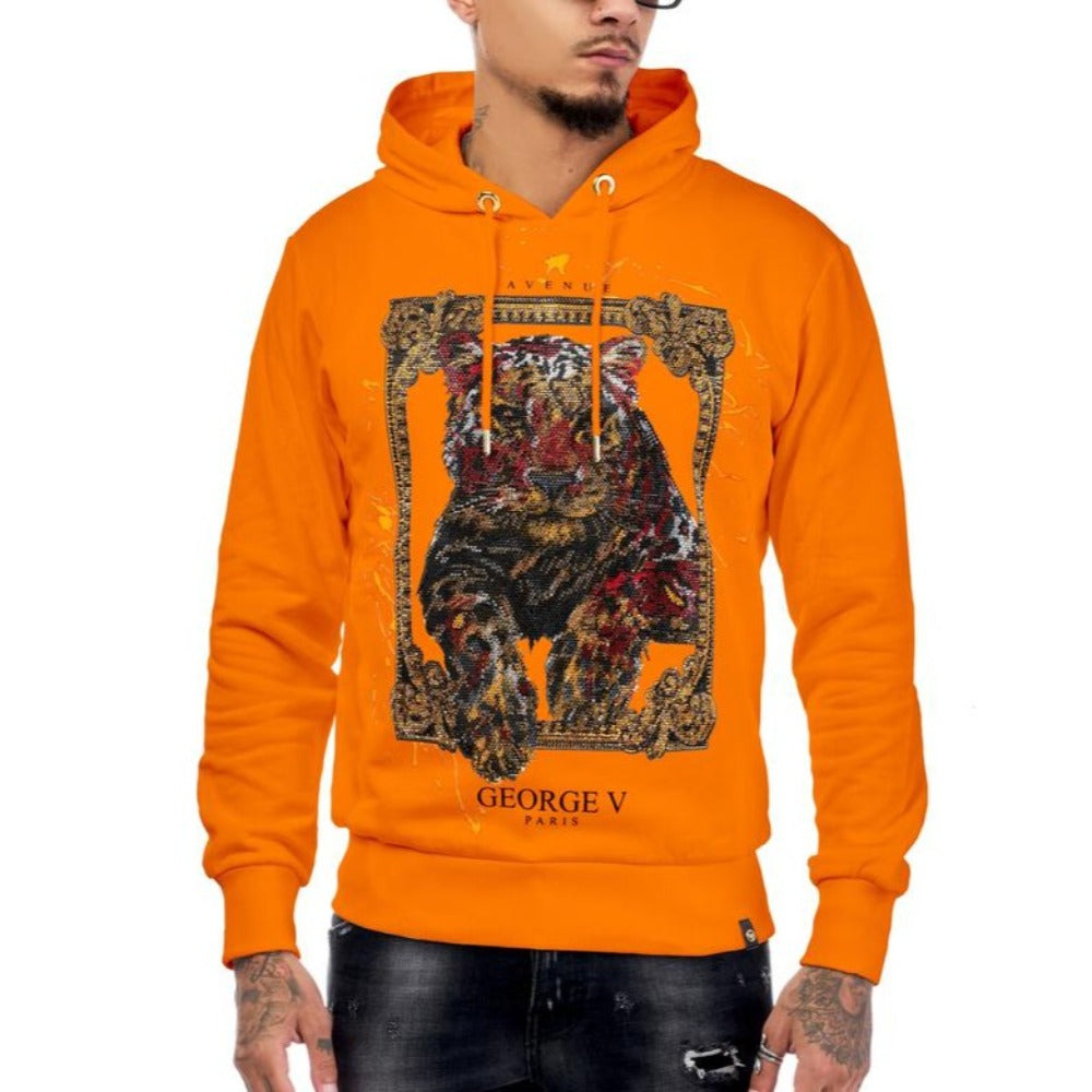 George V Pairs-Tiger Portrait Hoodie-Orange – Todays Man Store