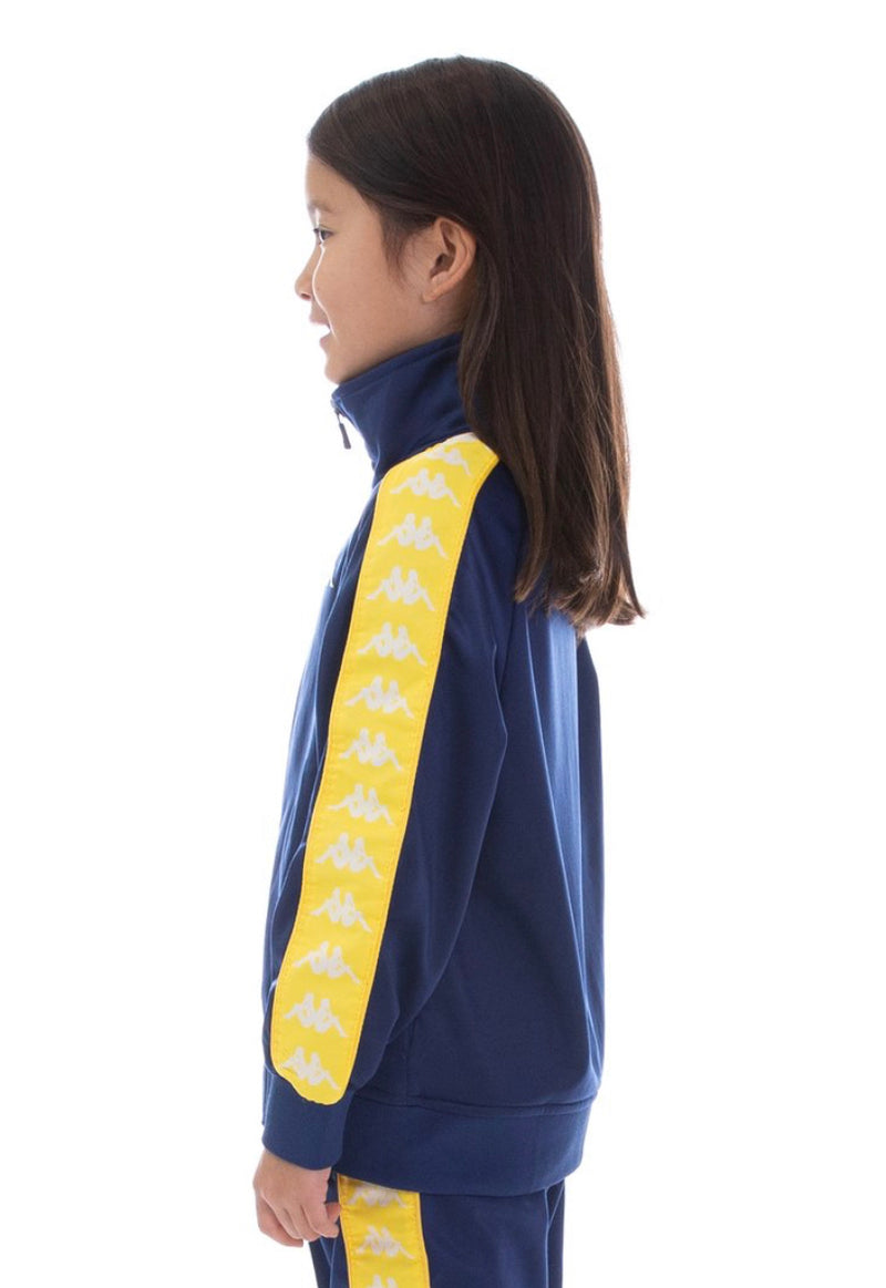 blue and yellow kappa jacket