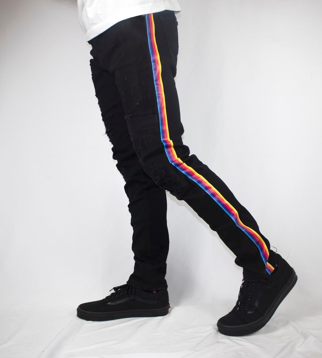 Preme Jeans-Purple/Clear Crystal Stripe-Black-pr-wb-460 – Todays