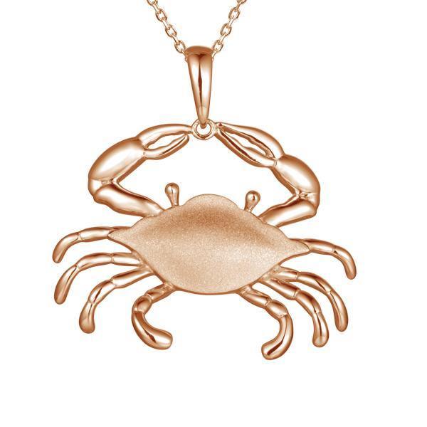14K White Gold Louisiana Blue Crab Pendant