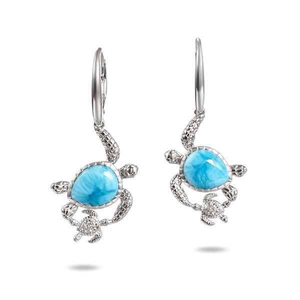 Larimar Honu Aumakua Earrings | Island by Koa Nani | Reviews on Judge.me