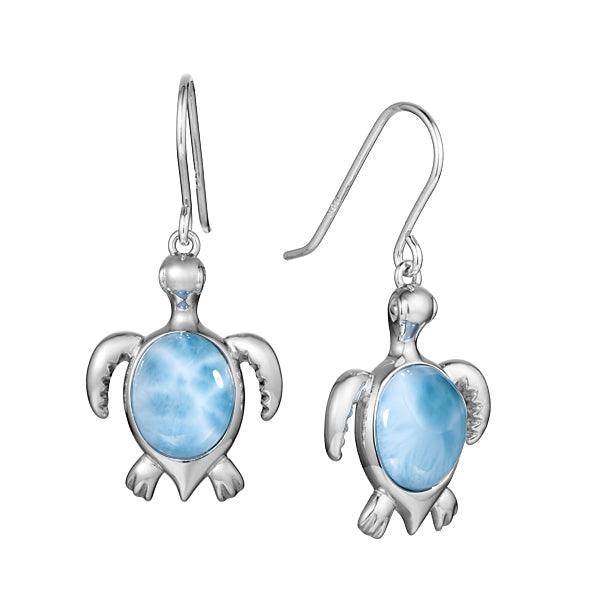 Larimar Kailua Honu Earrings – Island by Koa Nani