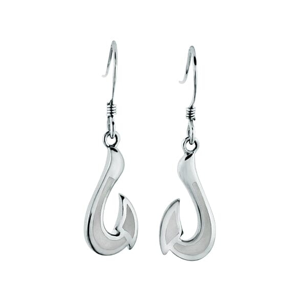 Sterling Silver Sustainable Blue Opal Fish Hook Earrings – Island