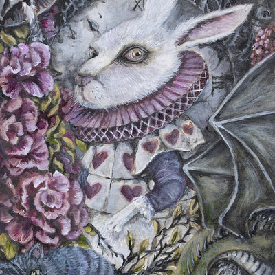 Bunny Art Print Alice's White Rabbit