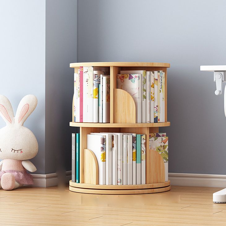 small round book nook table for storing books