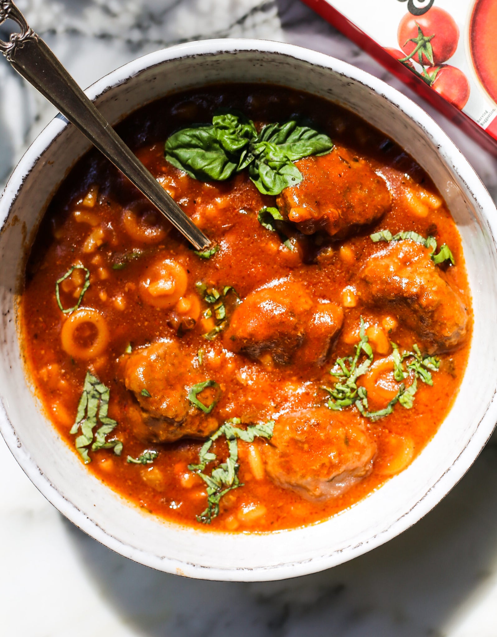 Homemade Kid-friendly Spaghettios and Meatballs