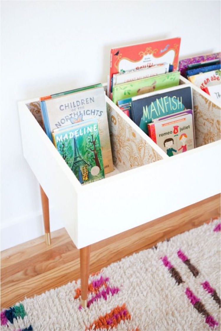 accessible book storage table for kids