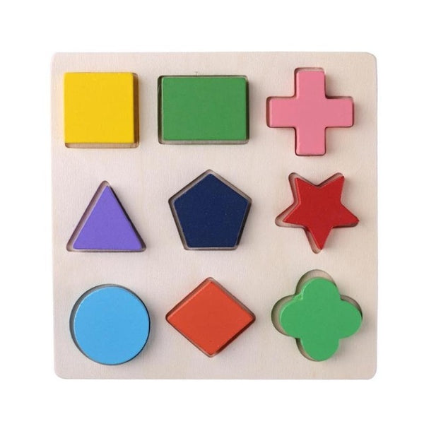 Kid's Wooden Geometric Shapes Educational Game