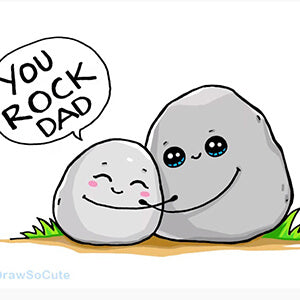 How To Draw Rock S Hugging Father S Day Cute Pun Art Colorful Popo - draw so cute roblox adopt me pets