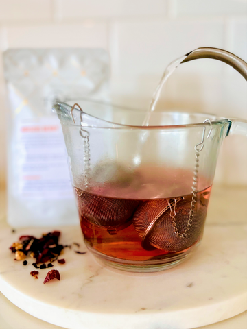tea cocktail, recipe, tea concentrate, hibiscus