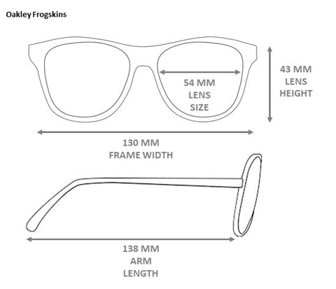 oakley frogskin dimensions