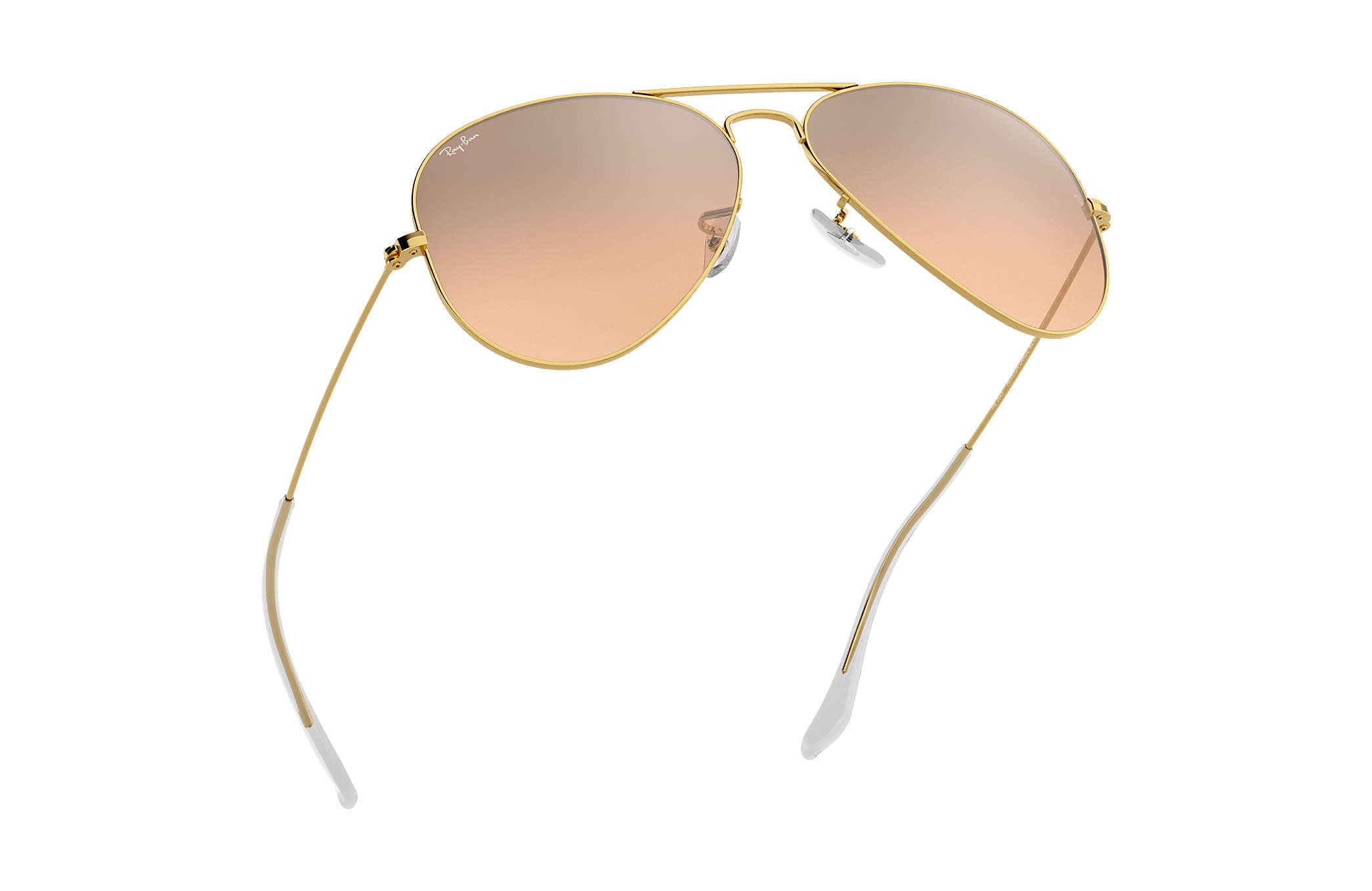 ray ban aviator pink gold gradient mirror